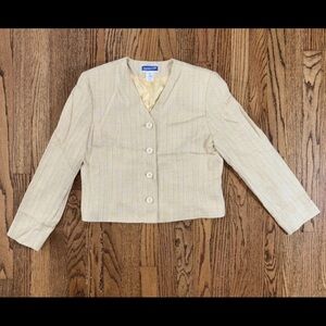 Vintage Pendleton Petite Yellow Jacket Women’s Size‎ 8 Blue Stripped Blazer